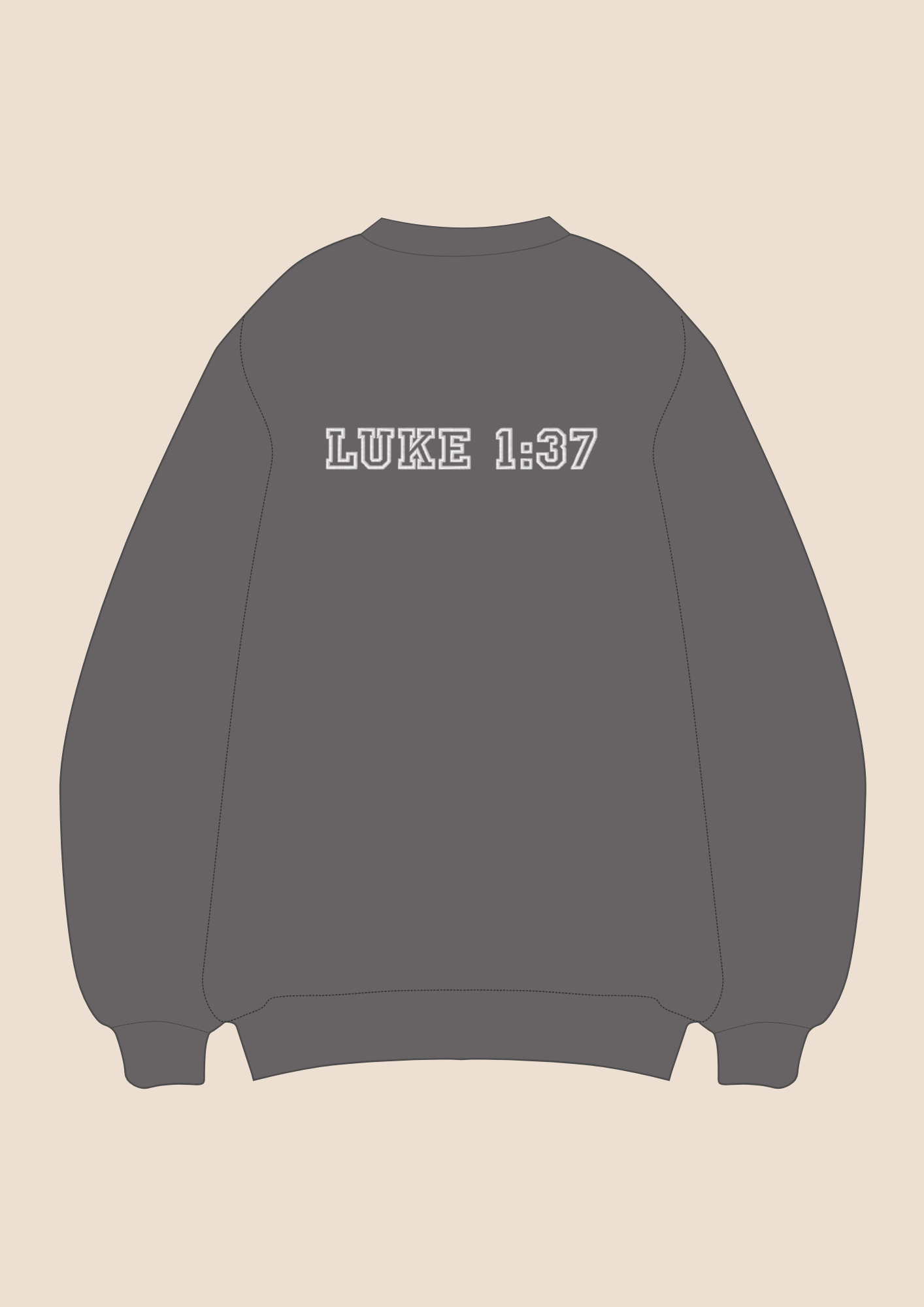 Luke 1:37 (Block) Gildan Sweatshirt
