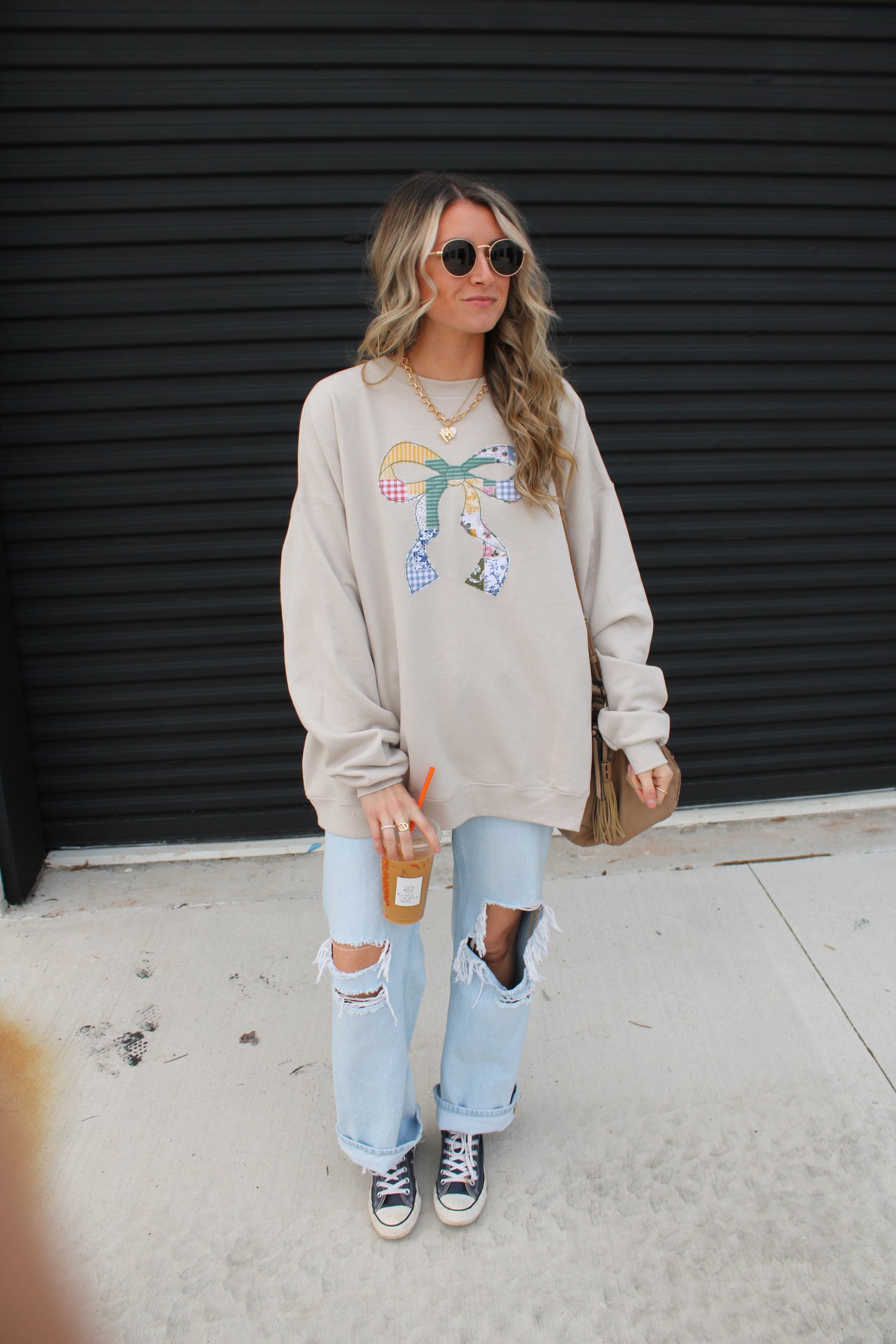 Fabric Bow Sweatshirt SALE! -- Surprise Bow Sweatshirt