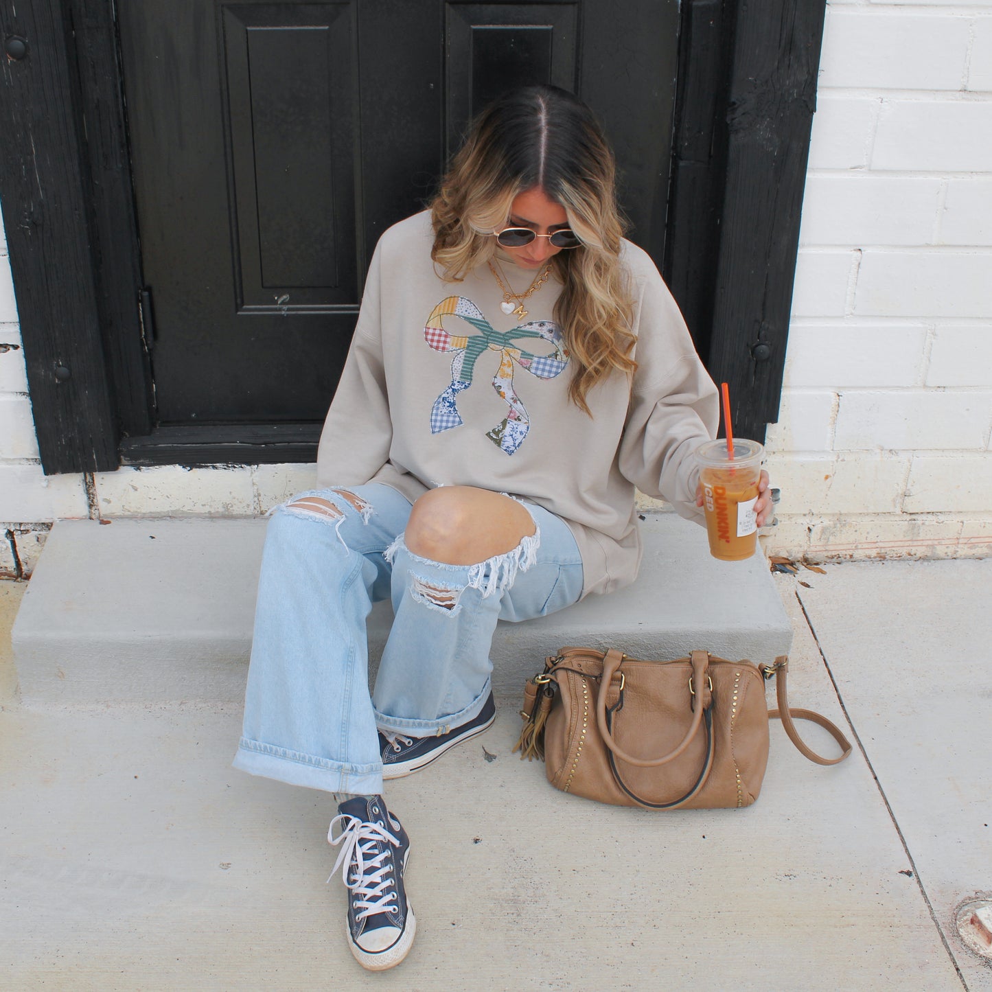 Fabric Bow Sweatshirt SALE! -- Surprise Bow Sweatshirt
