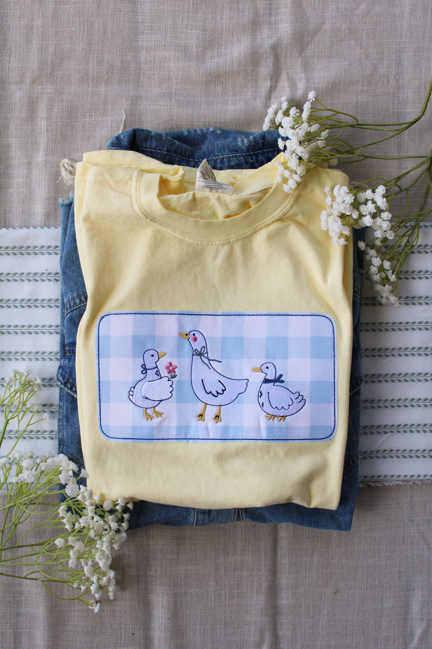 Duck, Duck, Goose Fabric Patch Shirt