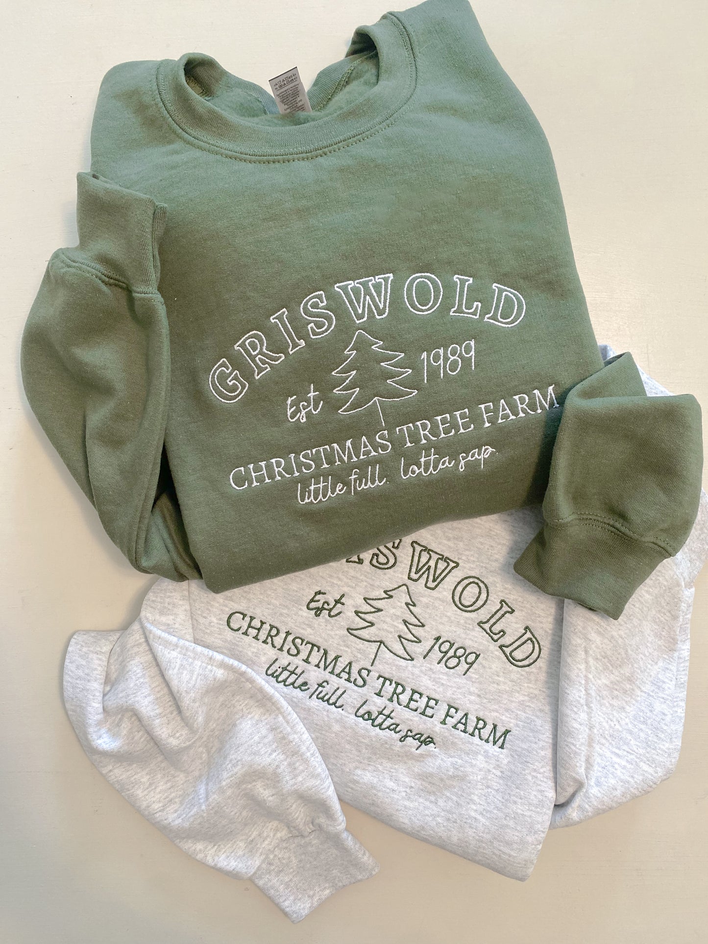 Griswold Tree Farm Sweatshirt -- Embroidered, Christmas Tree Farm, Holiday Sweater