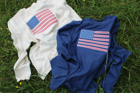 American Flag Applique Shirt