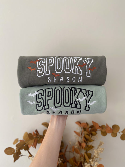 Spooky Varsity Letter Shirt -- Cute Bats, Tee OR Sweatshirt