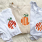 Pumpkin Monogram Sweatshirt -- Embroidered, Fall Pullover