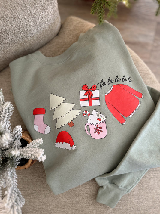 FaLaLa Christmas Icon Sweatshirt -- READY TO SHIP!