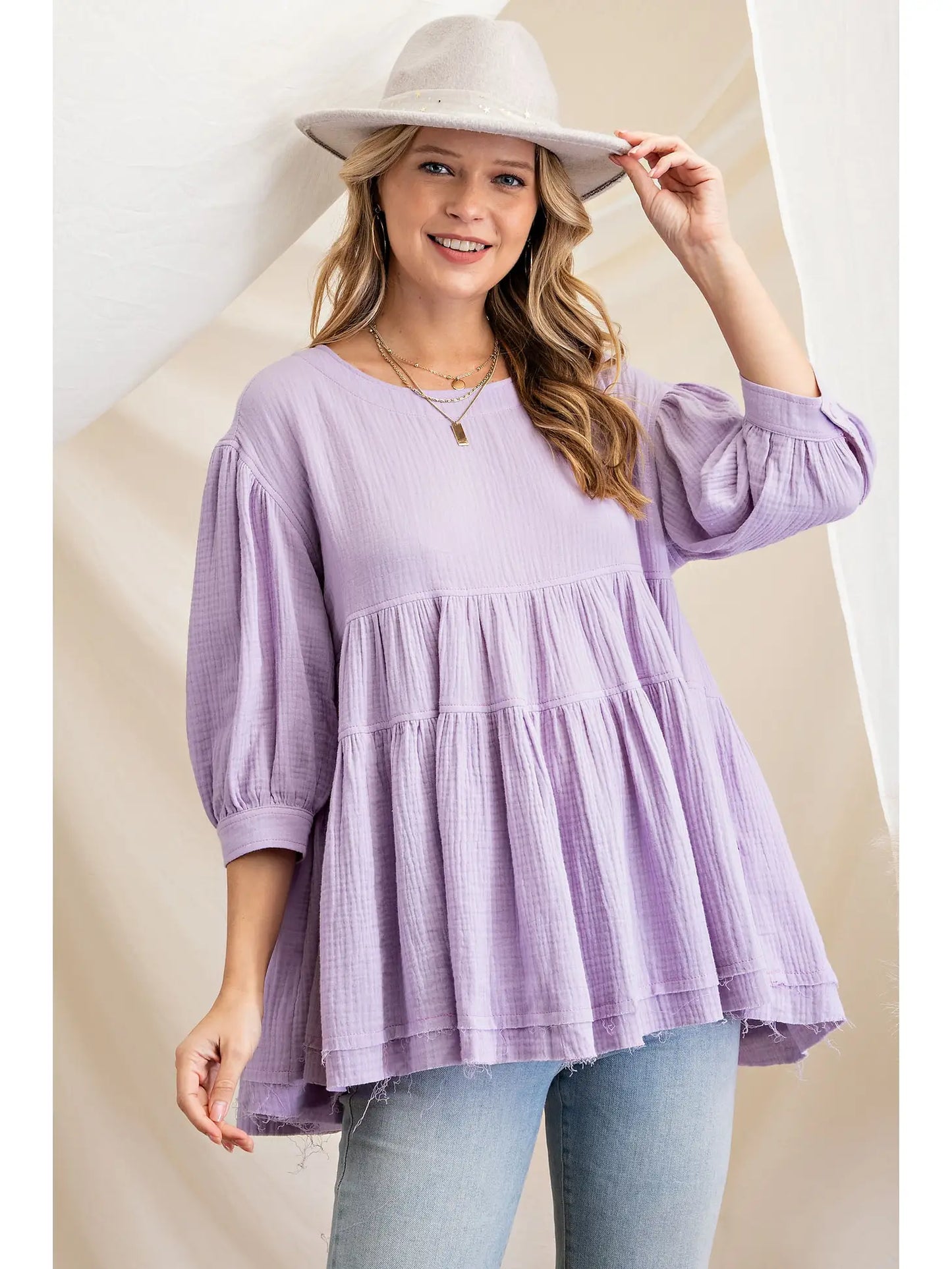 STEAL DEAL! -- Babydoll Top, Lilac