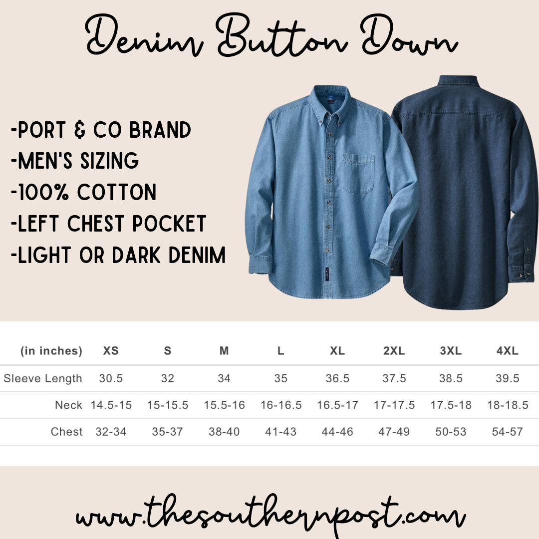 Denim Button Down -- Trendy Shacket, Personalized Shacket