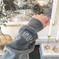 Sleeve Monogrammed Sweatshirt -- Simplicity, Comfort Colors Brand